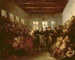the prince of orange visits the victims of the flood in the padre orphanage